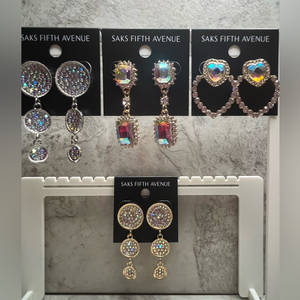 Saks Fifth Avenue Earrings Bundle of Four - Picture 3 of 3